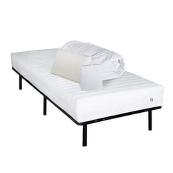 Pack Klo 90x200 cm Matelas Mousse Haute Densité + Sommier Métal + Accessoires