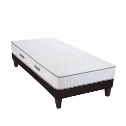 Ensemble Cristal 90x190 cm Matelas Mousse + Sommier Bois