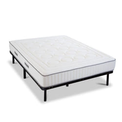 Ensemble Cristal 140x190 cm Matelas Mousse + Sommier Métal