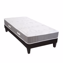 Ensemble Intuition 90x190 cm Matelas Mousse + Sommier Bois