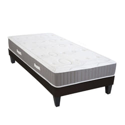 Ensemble Intuition 90x190 cm Matelas Mousse + Sommier Bois