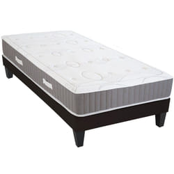 Ensemble intuition 90x200 cm Matelas Mémoire de forme + Sommier Bois - Olympe Literie
