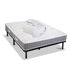 Olympe Literie - Pack Prêt À Dormir Intuition 90x200 Cm Matelas Mémoire De Forme + Sommier Métal + Accessoires