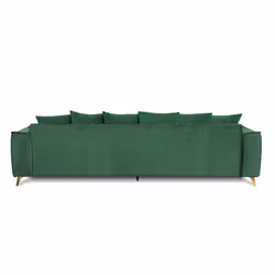 Canapé Velours droit Vert Altamo - 4 Places - Vert - Vue supplémentaire 4