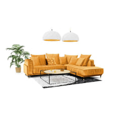 Maison Aubertin FR2563411 canapé lit sofa 3 siège(s) Jaune