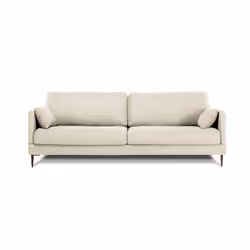Canapé Tissu Droit Beige Splendido - 3 Places