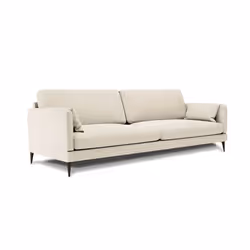 Canapé Tissu Droit Beige Splendido - 3 Places