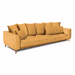 Maison Aubertin FR811437 canapé lit sofa 4 siège(s) Jaune