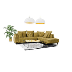 Maison Aubertin FR88997 canapé lit sofa 3 siège(s) Jaune