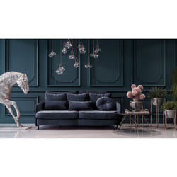 Maison Aubertin FR991180 canapé lit sofa 3 siège(s) Bleu