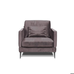 Fauteuil Splendido Velours Gris foncé - 1 Place