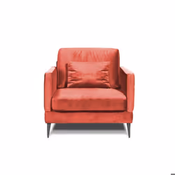 Fauteuil Splendido Velours Rose - 1 Place