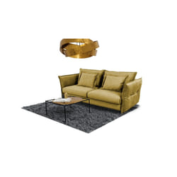 Maison Aubertin FR931111 canapé lit sofa 4 siège(s) Jaune