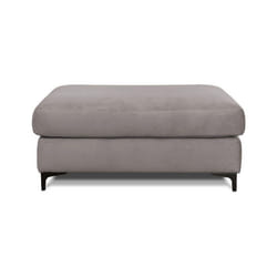 Pouf Fiesole Velours Gris clair