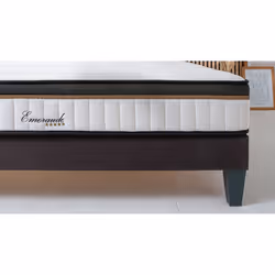 Maison Aubertin - Ensemble Matelas Emeraude Mousse Accueil Mémoire de Forme et sommier tissu gris - 90 x 190 cm - Vue supplémentaire 7
