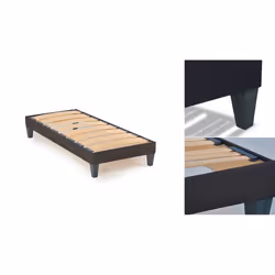 Maison Aubertin - Ensemble Matelas Emeraude Mousse Accueil Mémoire de Forme et sommier tissu gris - 140 x 190 cm - Vue supplémentaire 5