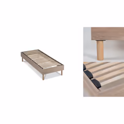 Maison Aubertin - Ensemble Matelas Altesse Mousse Accueil Mémoire - 26 cm et Sommier Kit Bois - 140 x 190 cm - Vue supplémentaire 5