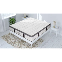 Ensemble Matelas Altesse Mousse Accueil Mémoire - 26 cm et Kit Bois Blanc - 140 x 190 cm