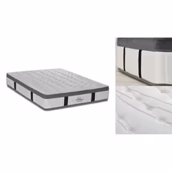 Maison Aubertin - Ensemble Matelas Altesse Mousse Accueil Mémoire - 26 cm et Kit Bois Blanc - 160 x 200 cm