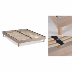 Maison Aubertin - Ensemble Matelas Dolce Vita Ressorts ensachés Accueil mémoire 28cm et Sommier Kit Bois 140x200cm - Vue supplémentaire 5