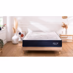 Maison Aubertin - Ensemble Matelas Dolce Vita Ressorts ensachés Accueil mémoire 28cm et Sommier Kit Bois 160x200cm