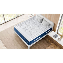 Maison Aubertin - Ensemble Matelas Dolce Vita Ressorts ensachés Accueil mémoire 28cm et Sommier Bois Blanc 160x200cm