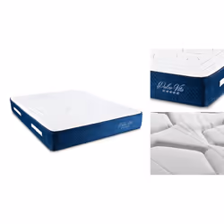 Ensemble Matelas Dolce Vita Ressorts ensachés Accueil mémoire 28cm et Sommier Bois Noir 140x190cm