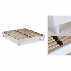 Maison Aubertin - Ensemble Matelas Aubertin Ressorts ensachés Accueil mémoire et sommier kit bois blanc - 160 x 200 cm