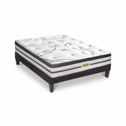 Maison Aubertin - Matelas Concorde Ressorts ensachés Accueil mémoire de forme Ferme et sommier en kit - 200x200cm
