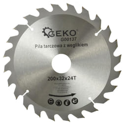Lame de scie circulaire tct pour bois Ø200x32 24 dents
