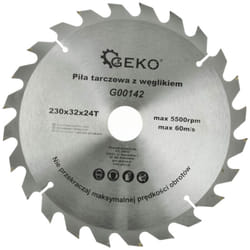 Lame de scie circulaire tct pour bois Ø230x32 24 dents