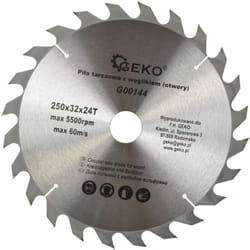 Lame de scie circulaire tct pour bois Ø250x32 24 dents