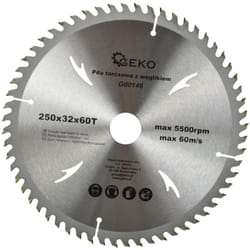 Geko - Lame de scie circulaire tct pour bois Ø250x32 60 dents