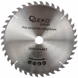 Lame de scie circulaire TCT pour bois. CARACTÉRISTIQUES : Lame de scie circulaire en acier de haute qualité GEKO avec dents e ...