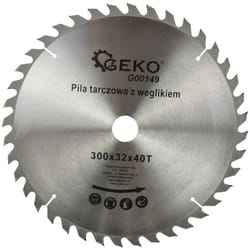 Geko - Lame de scie circulaire tct pour bois Ø300x32 40 dents