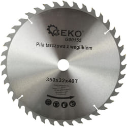 Geko - Lame de scie circulaire tct pour bois Ø350x32 40 dents