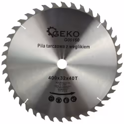 Lame de scie circulaire TCT pour bois. CARACTÉRISTIQUES : Lame de scie circulaire en acier de haute qualité GEKO avec dents e ...