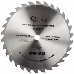 Lame de scie circulaire TCT pour bois Ø450x32 30 dents