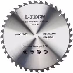 Lame de scie circulaire TCT pour bois. CARACTÉRISTIQUES : Lame de scie circulaire en acier de haute qualité GEKO avec dents e ...