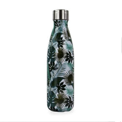 Bouteille Isotherme Feuilles Vertes Tropical - YOKO DESIGN - 500ml - Acier inoxydable - Double paroi