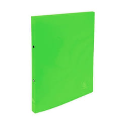 Exacompta : Classeur Polypropylene Format A4 - 2 anneaux 15m Dos 20mm Vert Anis