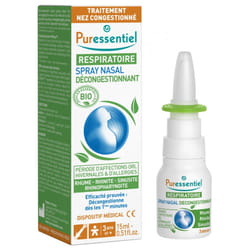 Puressentiel Respiratoire Spray Nasal Décongestionnant 15 ml