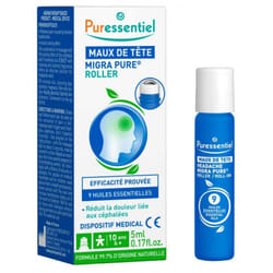 Puressentiel Maux de Tête Roller Migra Pure aux 9 Huiles Essentielles 5 ml