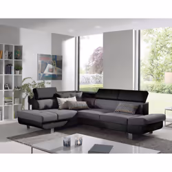 Best Mobilier Lisbona Canapé d'angle 5 siège(s) Gris, Blanc - Vue supplémentaire 4