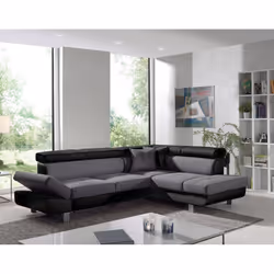 Best Mobilier Lisbona, Gris, Blanc, Tissu, Métal, 2520 mm, 1900 mm, 890 mm