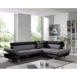 Best Mobilier Lisbona Canapé d'angle 5 siège(s) Gris, Blanc