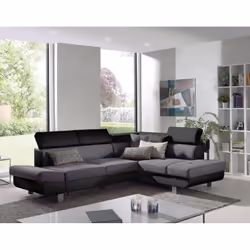 Best Mobilier Lisbona Canapé d'angle 5 siège(s) Gris, Blanc - Vue supplémentaire 4
