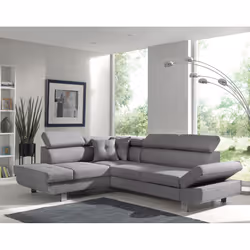 Best Mobilier Lisbona Canapé d'angle 5 siège(s) Gris - Vue supplémentaire 4