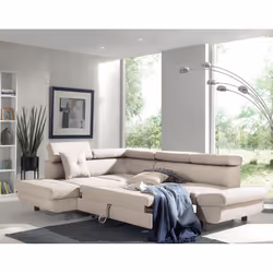 Best Mobilier Lisbona Canapé d'angle 5 siège(s) Gris