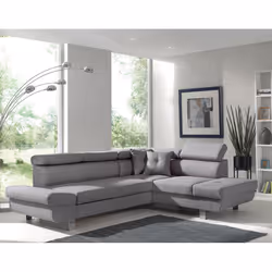 Best Mobilier Lisbona, Gris, Tissu, Métal, 2520 mm, 1900 mm, 890 mm